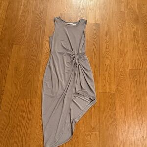 Lovers + Friends Asymmetrical Sleeveless Dress in Gray